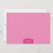 Brünett Pink Ballerina Geburtstagseinladung Einladung (Rückseite)