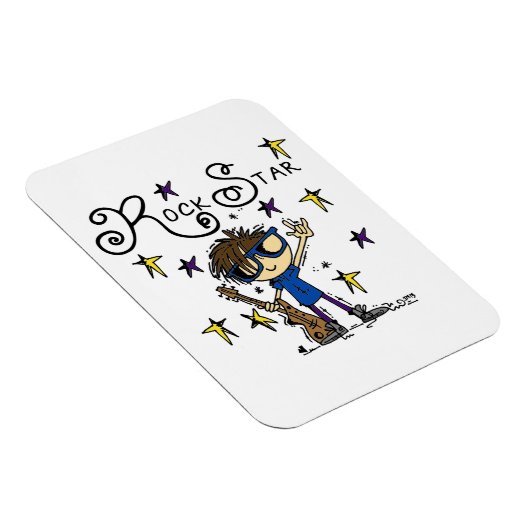 Brünett Rock Star Magnet (Rechte Seite)