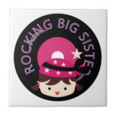 Brünett Rocking Big Sister Fliese (Vorderseite)