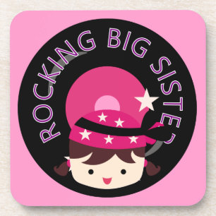 Brünett Rocking Big Sister Getränkeuntersetzer