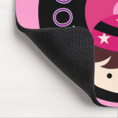 Brünett Rocking Big Sister Mousepad (Ecke)