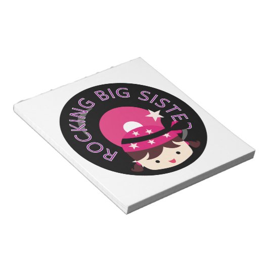 Brünett Rocking Big Sister Notizblock (angewinkelt)