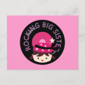 Brünett Rocking Big Sister Postkarte (Vorderseite)