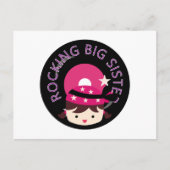 Brünett Rocking Big Sister Postkarte (Vorderseite)