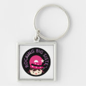 Brünett Rocking Big Sister Schlüsselanhänger (Vorne)