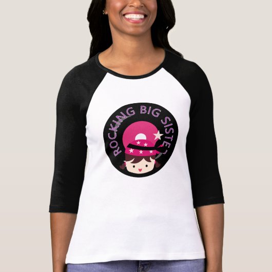 Brünett Rocking Big Sister T-Shirt (Vorderseite)