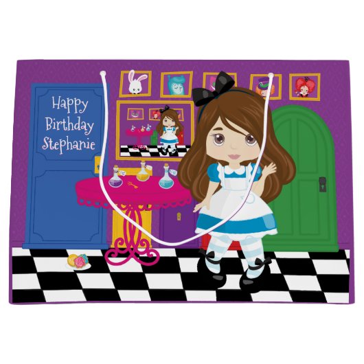 Brünette Alice - Trinken Sie mir große Geschenktas Große Geschenktüte (Vorderseite)