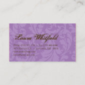 Brünette Baker Lila Bake Cup Cakes Business Card Visitenkarte (Rückseite)