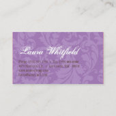 Brünette Baker Lila Bake Cup Cakes Business Card Visitenkarte (Rückseite)