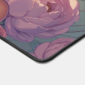 Brünette Button-Up Pastel-Blume Schreibtischunterlage (Ecke)