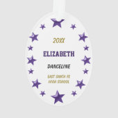 Brünette DanceLine Schwarz und Lila Ornamente (Rückseite)