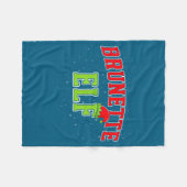 Brunette Elf Christmas Family Matching Group Xmas Fleecedecke (Vorderseite (Horizontal))