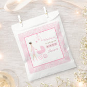 Brünette Frauendusche aus Pink Damask Geschenktütchen (Ausgeschnitten)