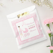 Brünette Frauendusche aus Pink Damask Geschenktütchen (Versiegelt)