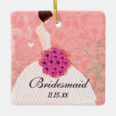 Brünette Geburtshilfe Geschenke, die Sie wählen Fa Keramikornament (Vorderseite)