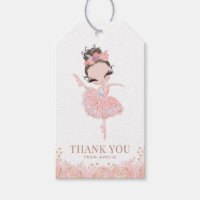Brünette Girl Ballerina in rosa Kleid Geburtstag