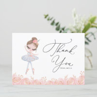 Brünette Girl Ballerina in weißem Kleid Geburtstag
