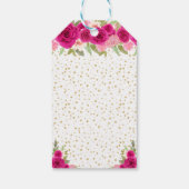 Brünette HaarPrinzessin 16 . Geburtstag in Pink Geschenkanhänger (Rückseite)