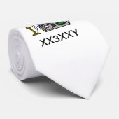 Brunette Ham Radio Pin-up Girl Tie Customize It! Krawatte (Gerollt)