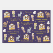 Brünette Krippe Geschenkpapier Set (Vorderseite 2)