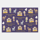 Brünette Krippe Geschenkpapier Set (Vorderseite)