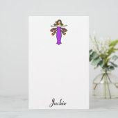 Brünette Libellen-Fee Briefpapier (Stehend Vorderseite)