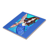 brünette Meerjungfliese Fliese (Seite)