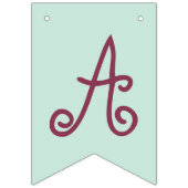 Brünette Meerjungfrau-Geburtstags-Flaggen-Fahne Wimpelkette (Dritte Fahne)