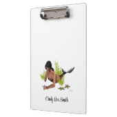 Brünette Meerjungfrau mit Starfish Clipboard Klemmbrett (Links)