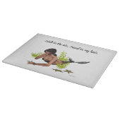 Brünette Meerjungfrau mit Starfish-Schneiderboard Schneidebrett (Ecke)