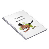 Brünette Meerjungfrau mit Starfish SpiralNotebook Notizblock (Rechte Seite)