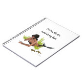 Brünette Meerjungfrau mit Starfish SpiralNotebook Notizblock (Linke Seite)