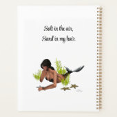 Brünette Meerjungfrau mit Starfish Tagesplaner Planer (Rückseite)