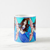 brünette Meerjungfrau-Tasse Kaffeetasse (Mittel)