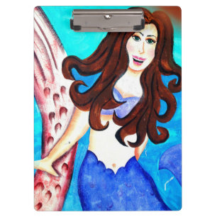 brünette Mermaid-Zwischenablage Klemmbrett