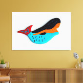 brünette, mit Meerjungfrau umhüllte Leinwand (Insitu (Wohnzimmer))