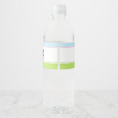 Brünette Niedliche Prinzessin und Dragon Geburtsta Wasserflaschenetikett (Rückseite)