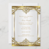 Brünette Pearl Princess Baby Dusche Einladung (Rückseite)