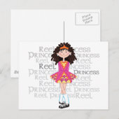 Brünette Postkarte abziehen (Vorne/Hinten)