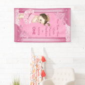 Brünette Princess Tutu Niedlich 1. Geburtstag Imit Banner (Insitu)