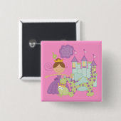 Brünette Prinzessin Button (Vorne & Hinten)