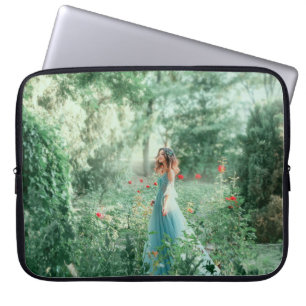 Brünette Prinzessin: Fairy Forest Watercolor Laptopschutzhülle