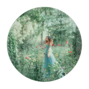 Brünette Prinzessin: Fairy Forest Watercolor Schneidebrett