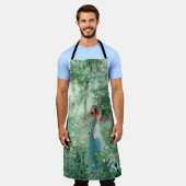 Brünette Prinzessin: Fairy Forest Watercolor Schürze (Getragen)