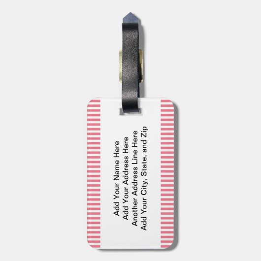 Brünette Prinzessin Gepäckanhänger (Rückseite vertikal)