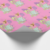 Brünette Prinzessin Geschenkpapier (Ecke)