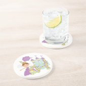 Brünette Prinzessin Getränkeuntersetzer (Seite)