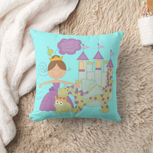 Brünette Prinzessin Kissen (Decke)