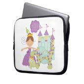Brünette Prinzessin Laptopschutzhülle (Vorderseite Links)