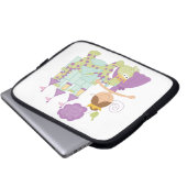 Brünette Prinzessin Laptopschutzhülle (Vorne Knopf)